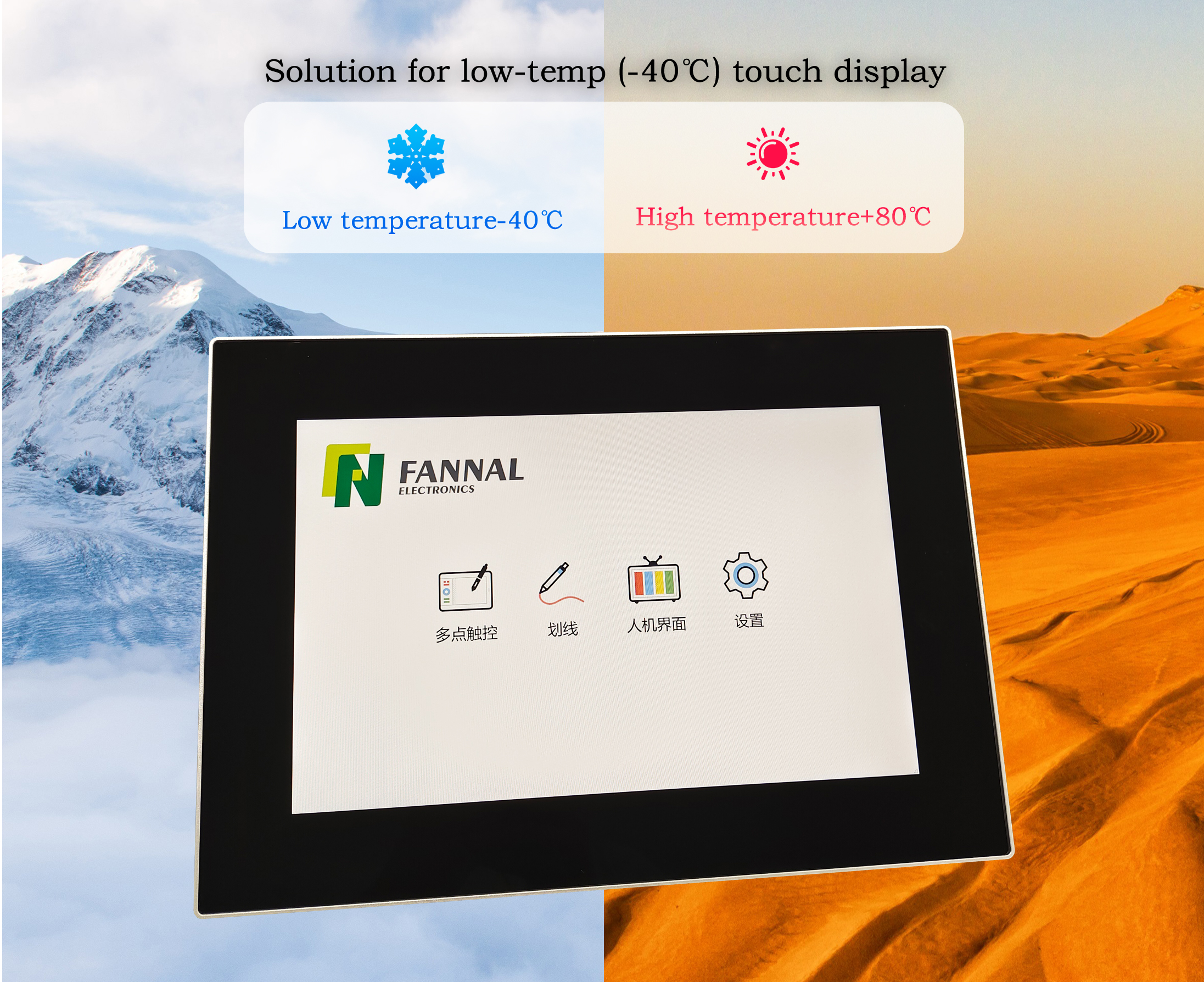 Breiter Temperaturanschlag