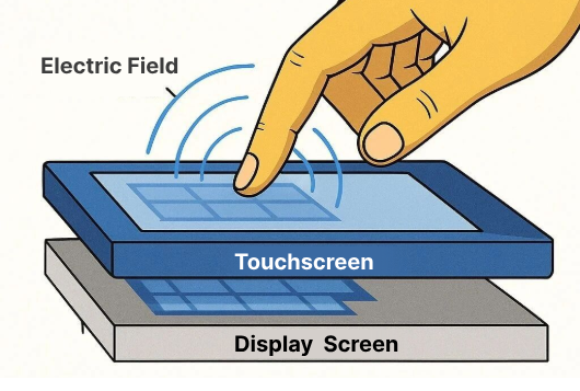 Woher weiß ein Touchscreen, wo Sie ihn berührt haben?